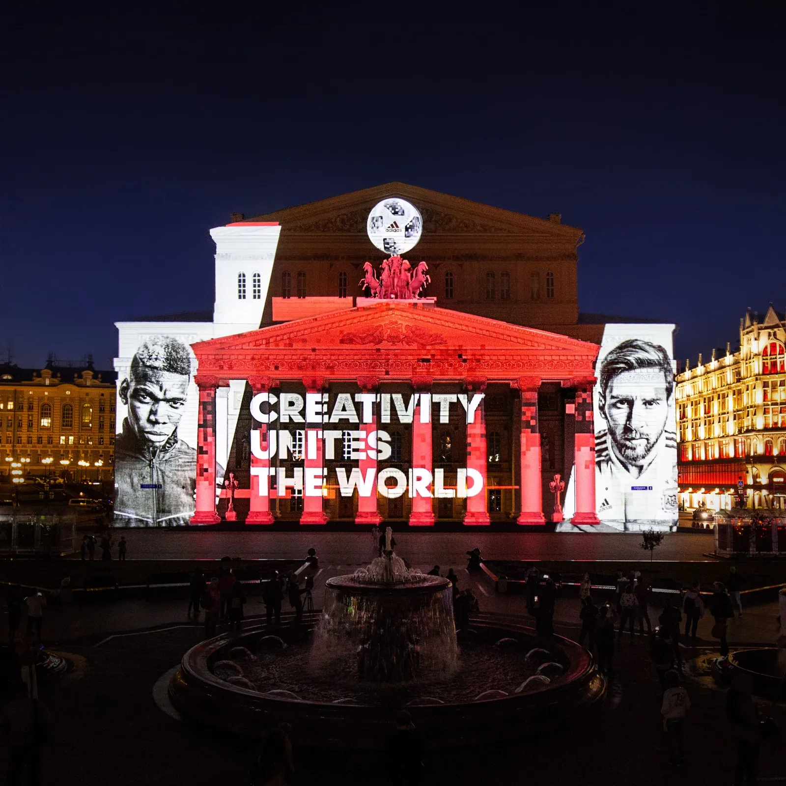 adidas Celebrates Start of the 2018 FIFA World Cup with Projection on Iconic Bolshoi Theatre