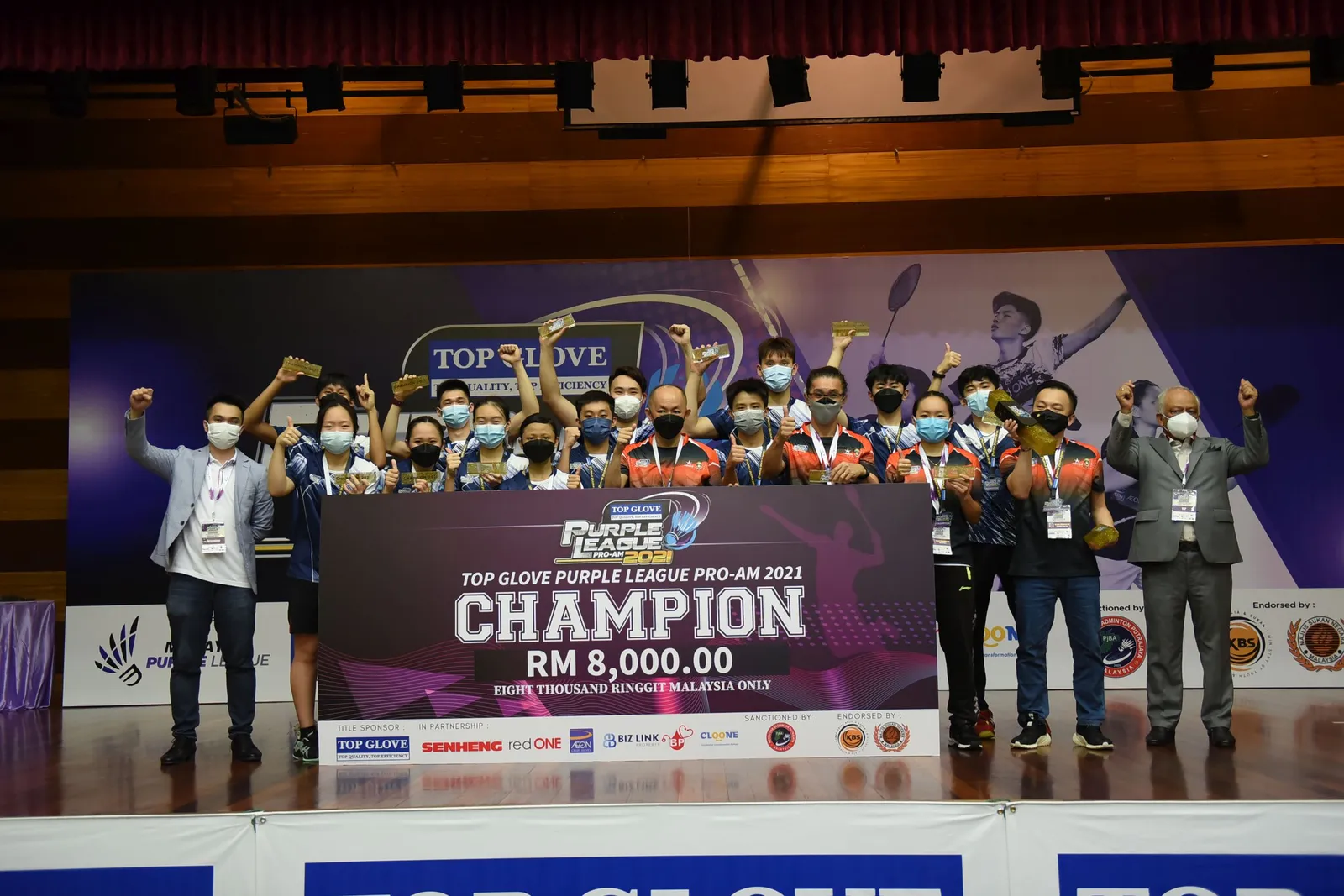 BANDAR MAHARANI BC TRIUMPHANT AT THE TOP GLOVE PURPLE LEAGUE PRO-AM 2021 TOURNAMENT